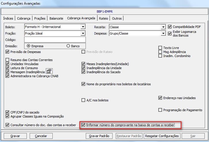 Como fazer: Vincular conta a receber ao número do comprovante de pagamento do boleto no momento da baixa de contas a receber. 1.