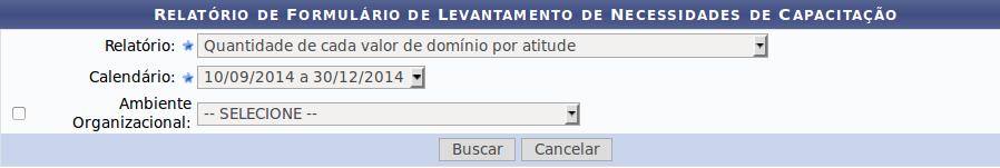 2133 Relatórios Esse caso de uso gera vários relatórios quantitativos e qualitativos a baseado no preenchimento de formulário de levantamento de necessidade de capacitação (LNC) e de formulário de