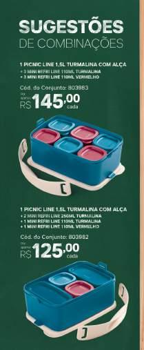 (cm) R$27,00 R$19,00 NOVA COR Até 29% 1 803804 Picnic Line com Alça Turmalina 1,5 Litro 24,4