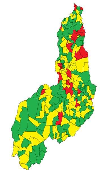 Situação dos Plano de Saúde 2018 a 2021 Municípios do Piauí Nº % 99 44,20 26 11,61