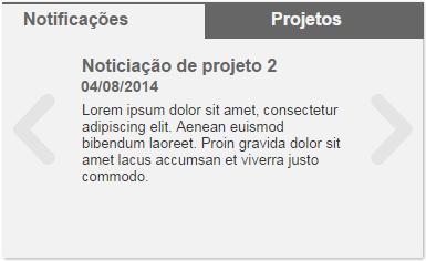 3.13. C13 Notificações de projetos 3.13.1. Descrição Componente de exibição das últimas informações criadas nos projetos que tenho acesso. 3.13.2. Referência SharePoint Listas do template de projetos.