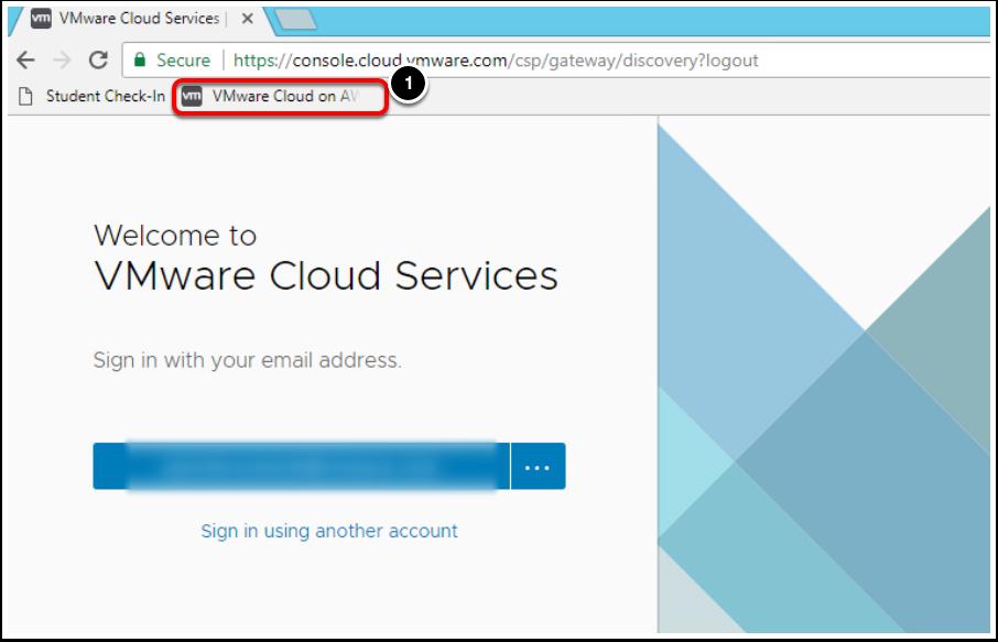 Depois de receber suas informações de login e concluir o processo de ativação do VMware Cloud on AWS, você poderá fazer login no portal do VMware Cloud on AWS.