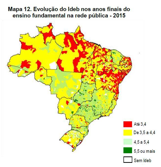 PANORAMA DA EDUCAÇÃO BRASILEIRA O DESAFIO DA QUALIDADE Índice de Desenvolvimento da Educação Básica IDEB, 2015: aumentam as regiões com IDEBs