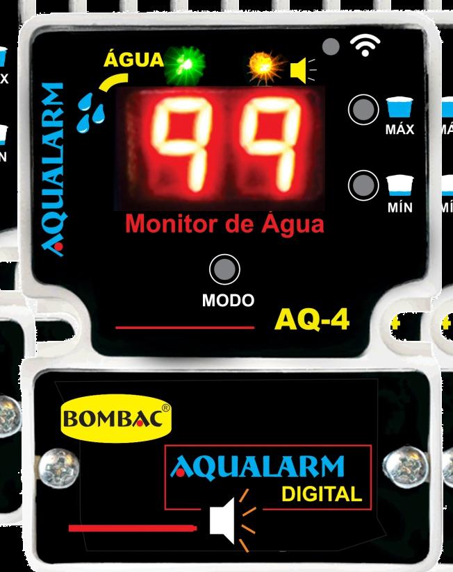 Monitoramento da instalação hidráulica de prédios. AQ-4 Construção Funcional O controlador do AQ-4 é construído em caixa plastica. A parte inferior é um alojamento para interconexão de cabos.