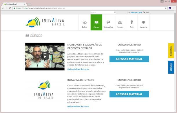 Você pode acessar as capacitações pelo link: https://www.inovativabrasil.com.