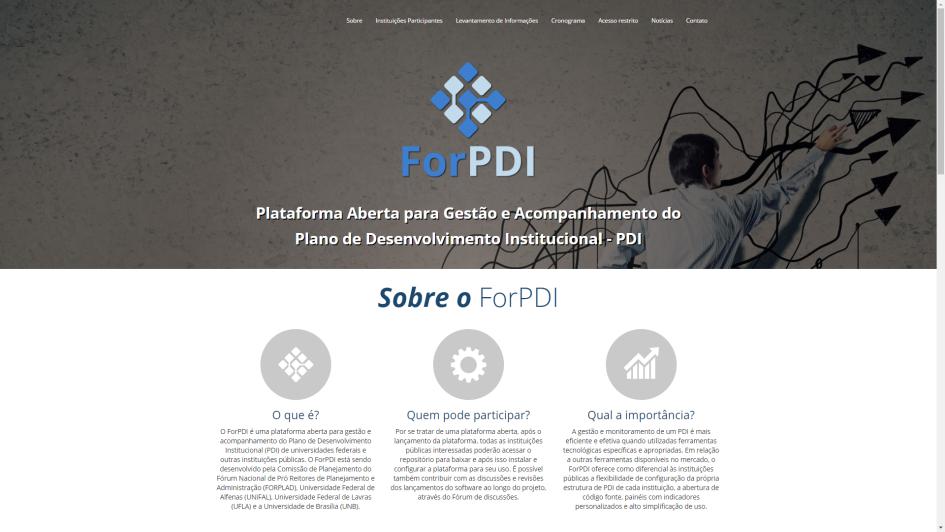Site do projeto www.forpdi.