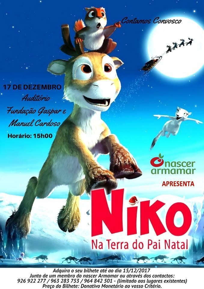 Dia 17 Niko na Terra do Pai Natal, no auditório da Fundação Gaspar e Manuel Cardoso, pelas 15:00 horas