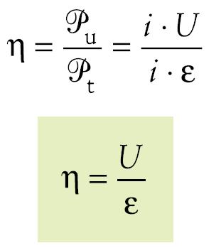 5 Rendimento de um gerador (n) O rendimento é um número adimensional que determina a eficiência do gerador.