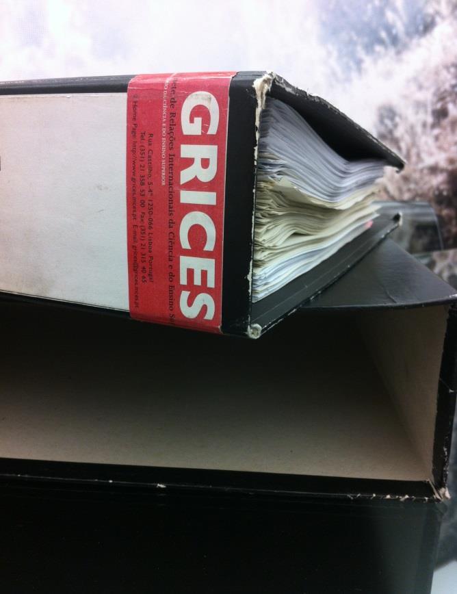 Arquivo do Gabinete de Relações Internacionais da Ciência e do Ensino Superior GRICES Código de referência: PT/FCT/GRICES Datas extremas: 2002-2007 Extensão: ca.