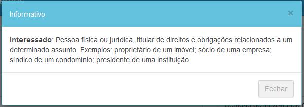 Prefeitura Municipal Pg. 9/15 Nome Campo onde deve ser inserido o nome do interessado. E-mail Campo onde deve ser inserido o e-mail do interessado.