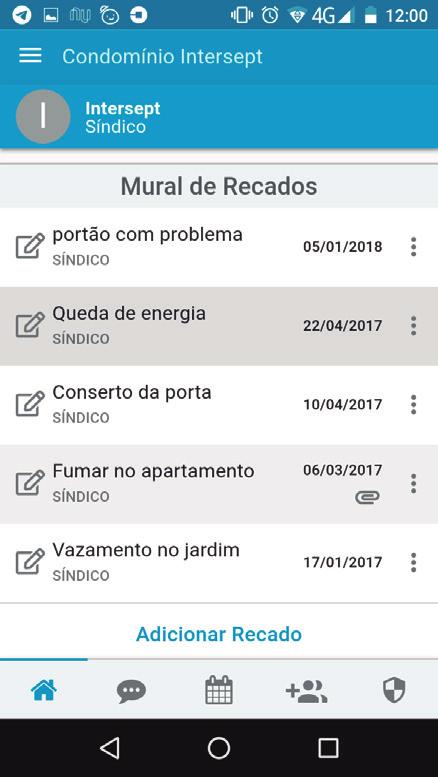 Menu principal - Início Nesta mesma tela, ao deslizar para baixo, você também