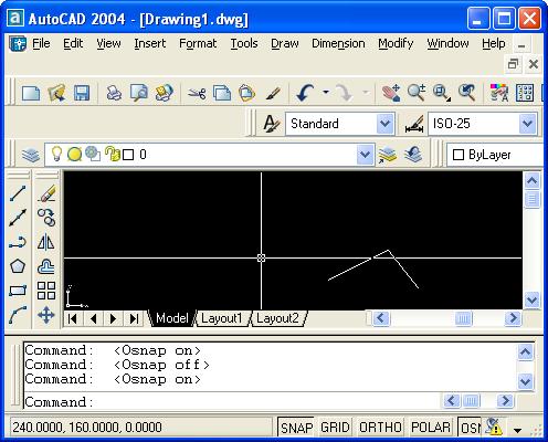 Comandos do Autocad RECURSOS AUXILIARES Modos de captura de pontos