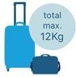 QUAL TAMANHO DA MINHA MALA? 1x bagagem de mão + 1 acessório 1 mala: máx. 55 x 35 x 25 cm / 21,5 x 13,5 x 10 pol. 1 acessório: por ex.