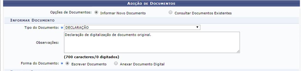 Do Processo Físico para o Processo Digital 3 Após o Processo ser listado, clicar em Selecionar Processo.