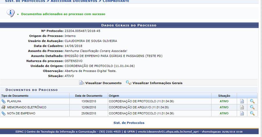 Documento a ser