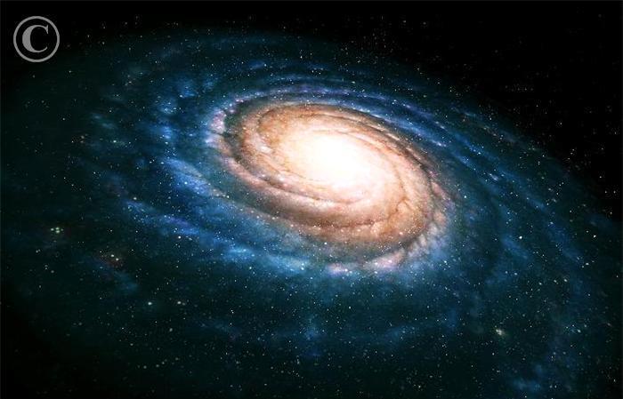 A Via Láctea: vista oblíqua Crédito da imagem: Mark Garlick,