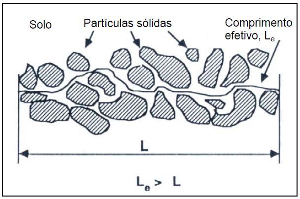 Na Figura 4, pode-se observar uma ilustração da difusão de cátions e ânions através de um solo saturado (Rowe et al., 1995). Figura 4. Esquema da difusão de cátions e ânions de uma região de alta concentração para outra de baixa concentração em um solo argiloso saturado.