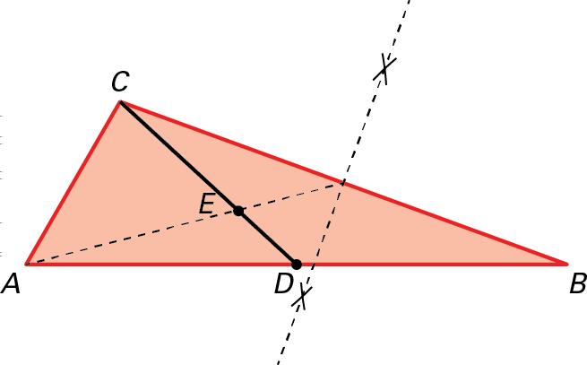 11.1. 11.. São todos os pontos da circunferência de centro em P e raio P A. 11.. Círculo de centro P e raio P A. 1.1. e 1.. 1.4. 1.. AD = DB e os dois triângulos têm a mesma altura relativamente a estas bases (distância do ponto C à reta AB).