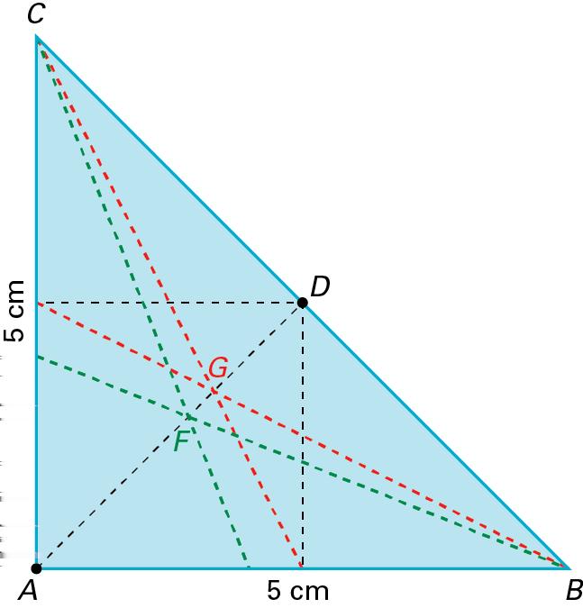 ângulos correspondentes em triângulos semelhantes.
