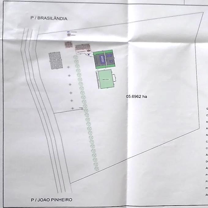 ANÁLISES DO TERRENO O terreno do Clube Veredas tem uma área total de 5.