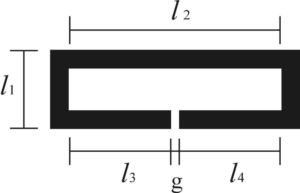99 Figura 6.7: Ressoador padrão para indicação das dimensões. Tabela 6.: Distâncias de acoplamentono Filtro.