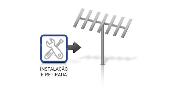 Assistência em antenas Mão-de-obra para fixação ou retirada de antena, com passagem de cabo e extensão nos cômodos da residência segurada.