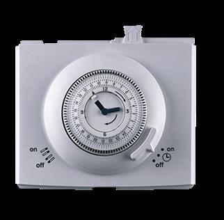 Relógios Encastráveis MT 10, DT 10 e DT 20 Os relógios encastráveis permitem programar os períodos de funcionamento do sistema, de uma forma intuitiva.