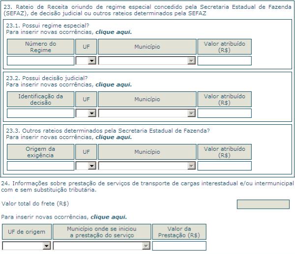 16. Saídas por transferência de mercadorias entre estabelecimentos do mesmo proprietário: Informar todas as saídas por transferência entre estabelecimentos de mercadorias destinadas à comercialização