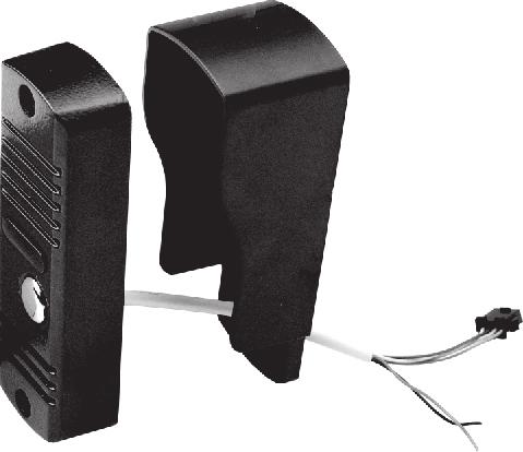 conectarão ao Monitor Interno por dentro da placa (A); 3 - Plug o contector maior do cabo de comunicação no conector na parte traseira do painel (B); 4- Aproxime o painel (B) da parte traseira