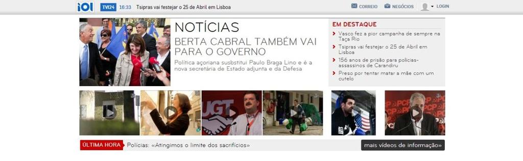 Um dos pontos positivos que podemos destacar é o facto de o site estar em constante atualização com os diretos na televisão.