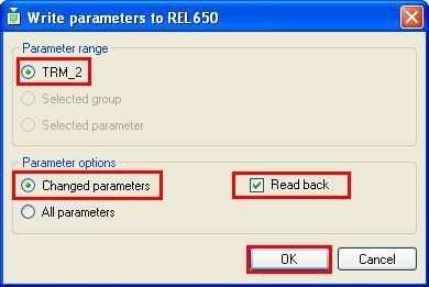 Enviar todos os ajustes parametrizados dentro do grupo. Nesse caso enviam-se somente os ajustes que foram alterados dentro de um grupo.