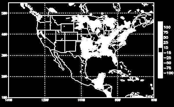 PRECIPITAÇÃO (mm) OCORRIDA NOS ESTADOS UNIDOS NA ÚLTIMA SEMANA CLIMA O clima tem se comportado ntro da normalida nessa época do ano