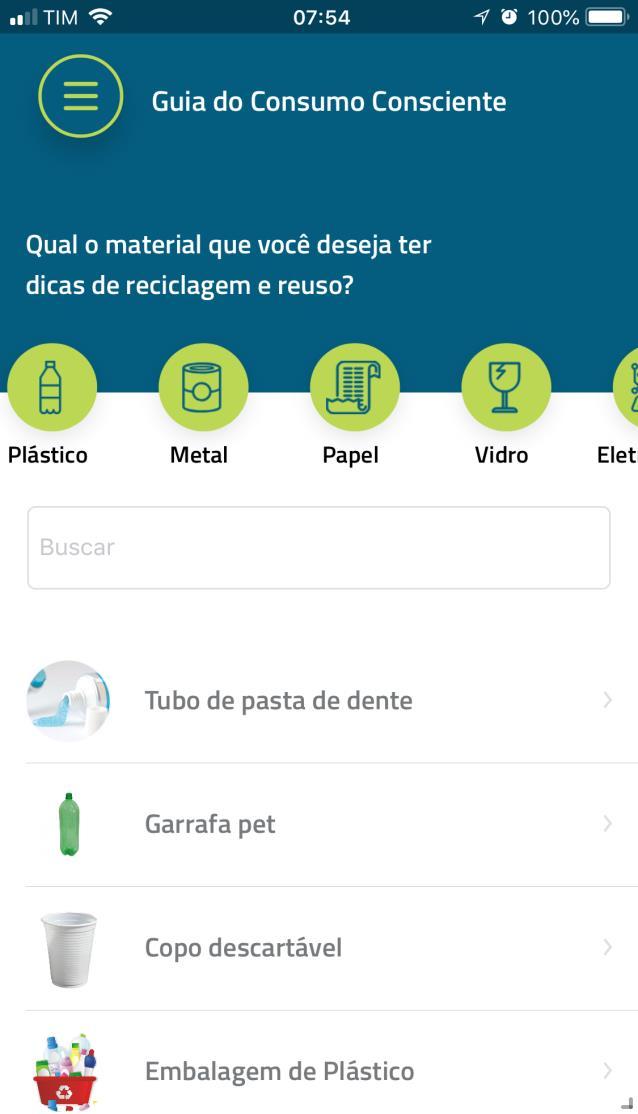 Orientações para separação de lixo reciclável e consumo consciente Espaços