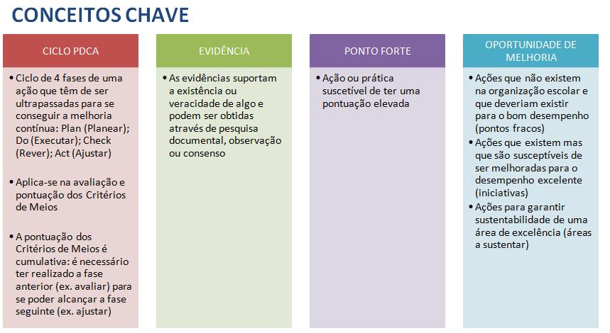 objetivo foi o de encontrar evidências/factos para justificar a pontuação atribuída a cada indicador.