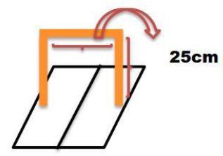 7.2. Gaps Os Gaps simulam situações onde o carrinho não consegue distinguir o percurso a ser seguido, representado pela descontinuidade da linha (fita), observando: Devem ser sempre em linhas retas;