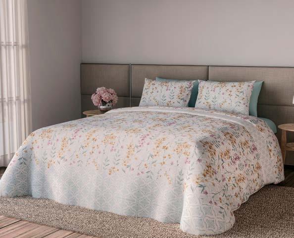 CRYSTAL MAYARA I JOGO DE CAMA DUPLO Solteiro 88608*62530 140x220cm - 88x188+30 cm - 50x70cm EDREDOM Solteiro 88712*22780 140x220cm JOHN JOGO DE