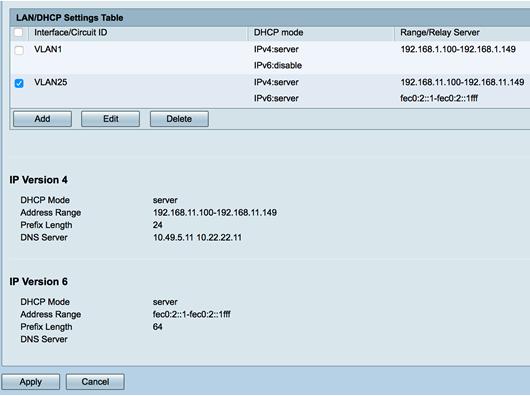 Etapa 20. Clique em Apply. Você deve agora com sucesso ter configurado os ajustes LAN/DHCP para um VLAN. Configurar a opção 82 Etapa 1.