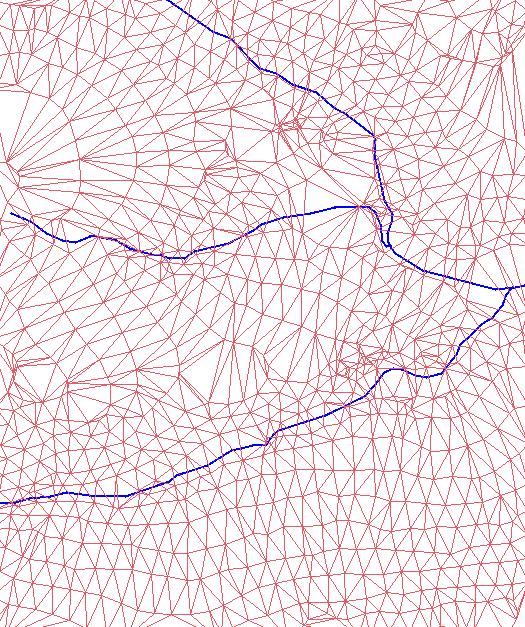 Figura 1. Representação vetorial da topografia, composta por pontos e linhas.