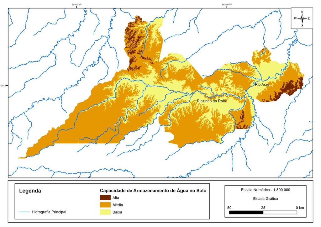 Figura 1: Procedimentos metodológicos para obtenção do índice de armazenamento de água no solo no Município de Rio Branco/AC.