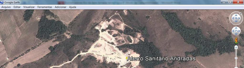 Figura 01 Imagem de satélite e fotográfica do Córrego da Anta.