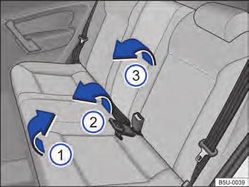 Ajustar o encosto do banco: Somente no banco do condutor, mover a alavanca várias vezes, se necessário, para cima ou para baixo, para ajustar a altura do banco.