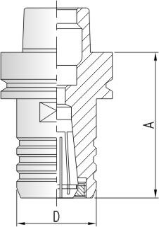 Porta-pinças de precisão - Portapinzas de precision S D A d1 A436 HSK 63F 50 60 6-20 (ER32) A436.050.160.60 63 65 6-25 (ER40) A436.063.165.60 60 75 6-25 (462 E) A436.060.175.