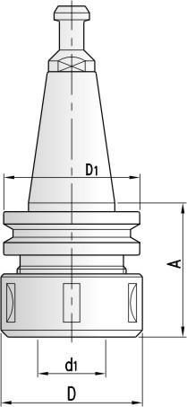 A428 Para rotação direita e esquerda Para rotación derecha y izquierda Porta-pinças de precisão - Portapinzas de precision S Pr. D A d1 D1 IMA, Maka, Reichenbacher, Biesse, Alberti,Stegherr, etc.