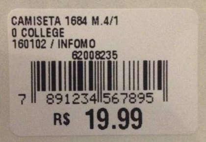 da Etiqueta Adesiva 6 que tem 33mm x 22mm 3 Colunas Papel couché com lacre de segurança homologado pelo