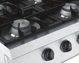 or without oven Removable botton tray for easy cleaning and maintenance Scratch resistan enamel coated cast iron top grate Nickel coated cast iron burners Protected Pilot Flame Self stabilizing flame