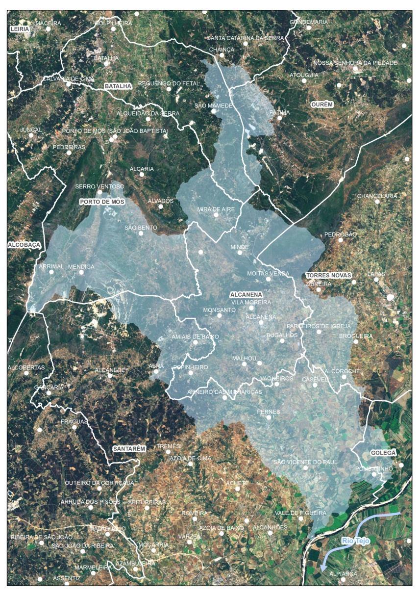 Enquadramento Área da bacia hidrográfica do rio Alviela: 483 km 2 Densidade populacional: 91 hab/km 2