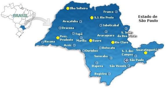 identificamos seis Câmpus que oferecem o curso de Licenciatura em Matemática, dentre eles Bauru, Guaratinguetá, Ilha Solteira, Presidente Prudente, Rio Claro e São José do Rio Preto.