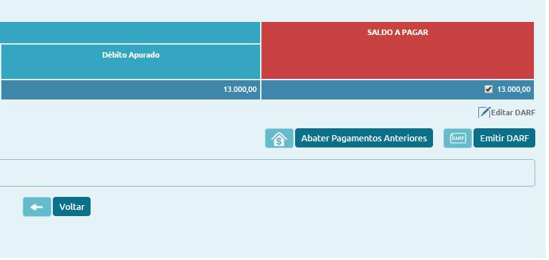 Emite DARF com os parâmetros do sistema (valor total e data de pagamento) Emite DARF,