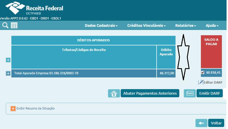 Permite editar o valor e a data de pagamento Possibilita a emissão de DARF, aproveitando