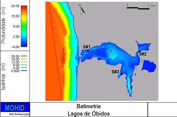 Figura 4: Localização das estações e secções de amostragem do Instituto Hidrográfico.